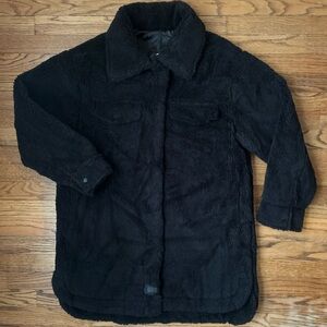 Ugg Frankie Ugg Fluff Shirt Jacket Black Size Large Comfy Cozy Quiet Luxury